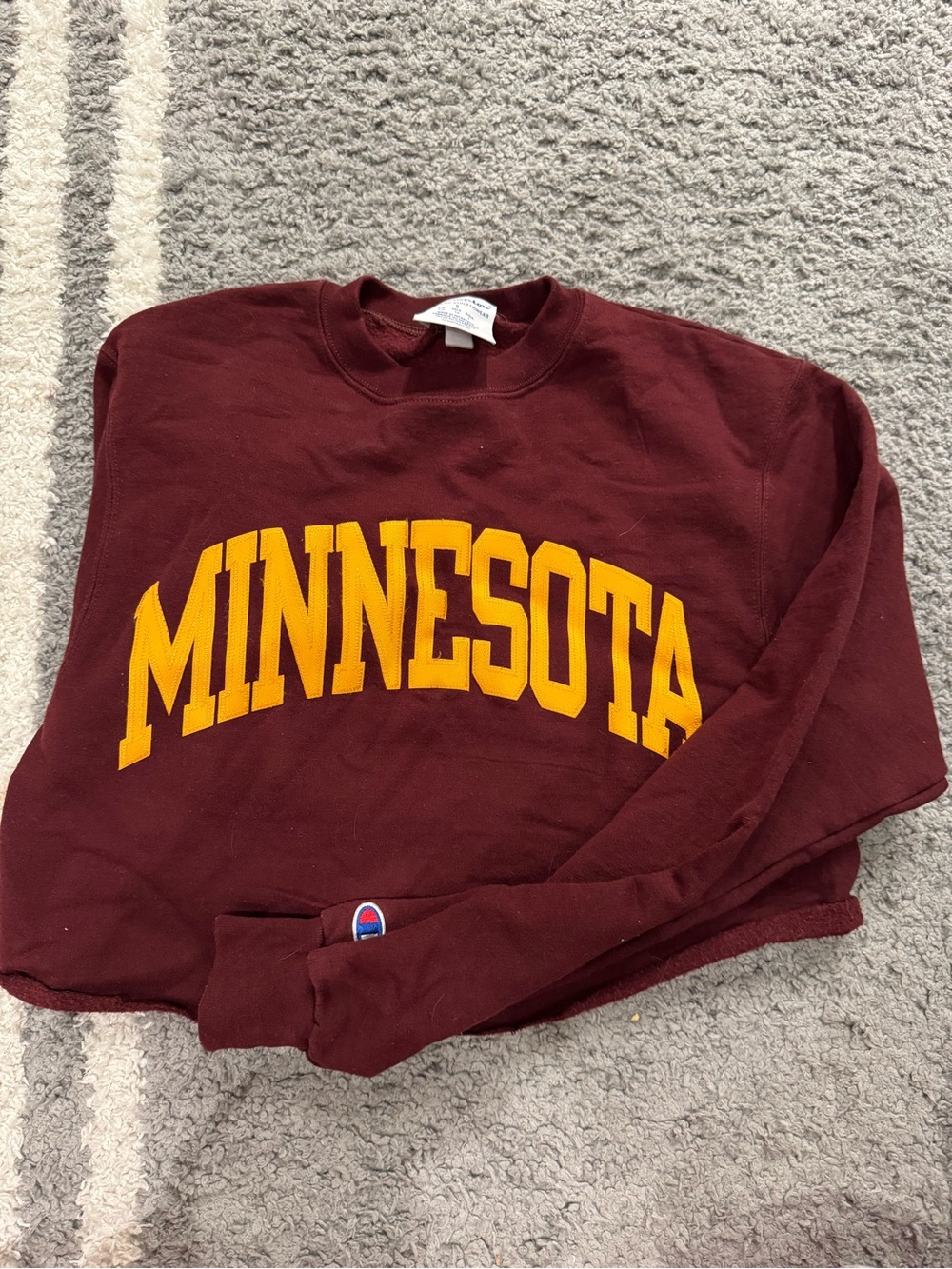 University of Minnesota Cropped Crew Neck